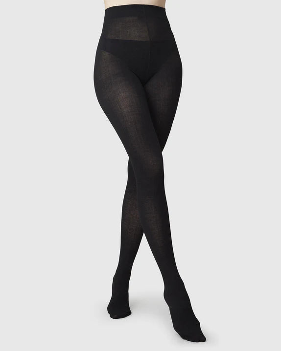 YLVA FISHBONE WOOL TIGHTS
