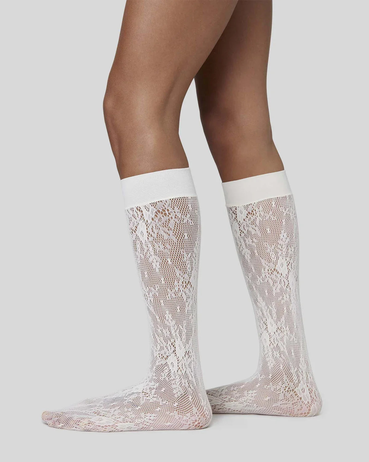 ROSA LACE KNEE-HIGHS IVORY