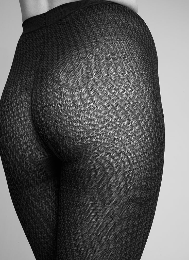 Swedish Stockings - Agnes houndstooth 60 Denier - Strumpfhose -schwarz