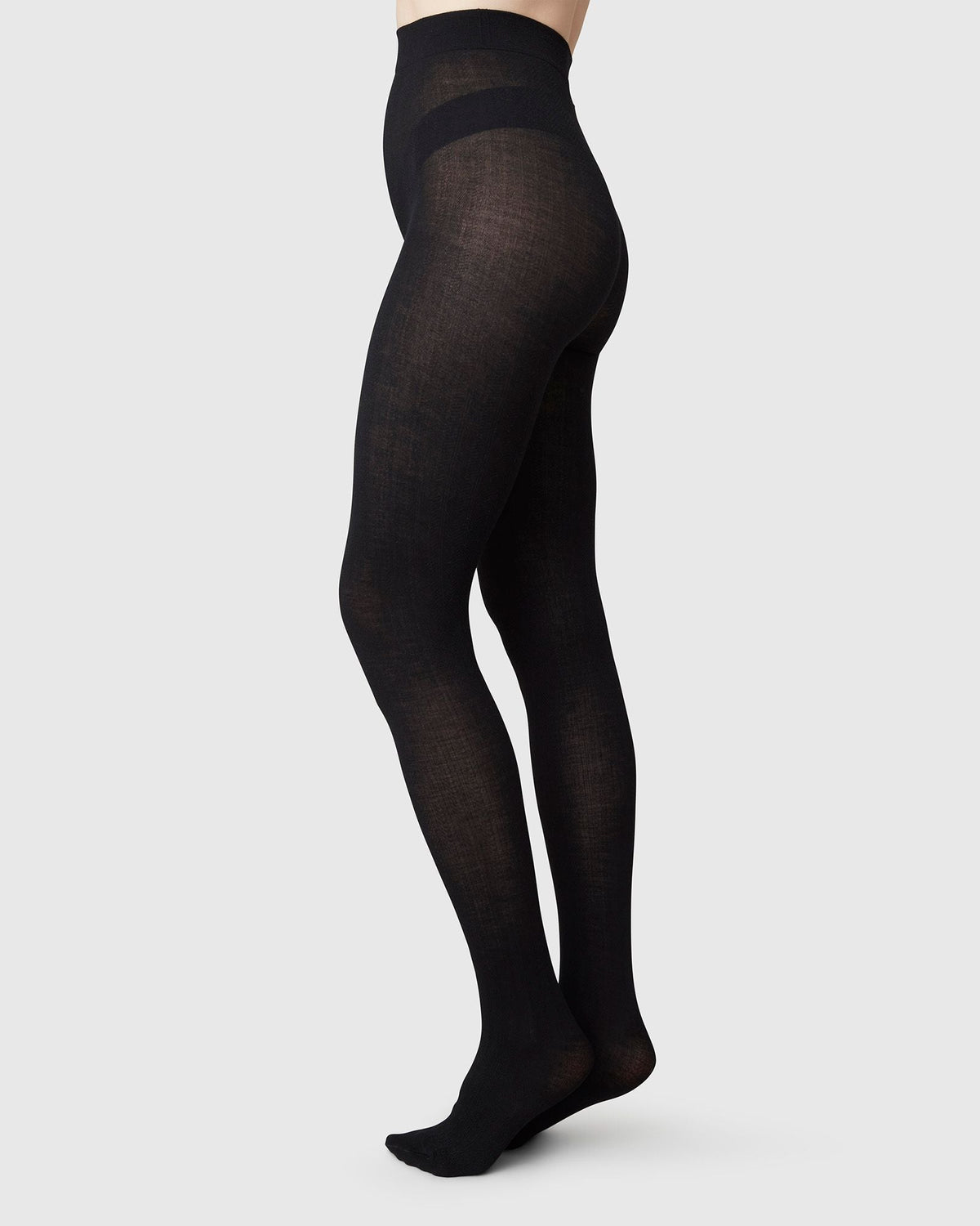YLVA FISHBONE WOOL TIGHTS