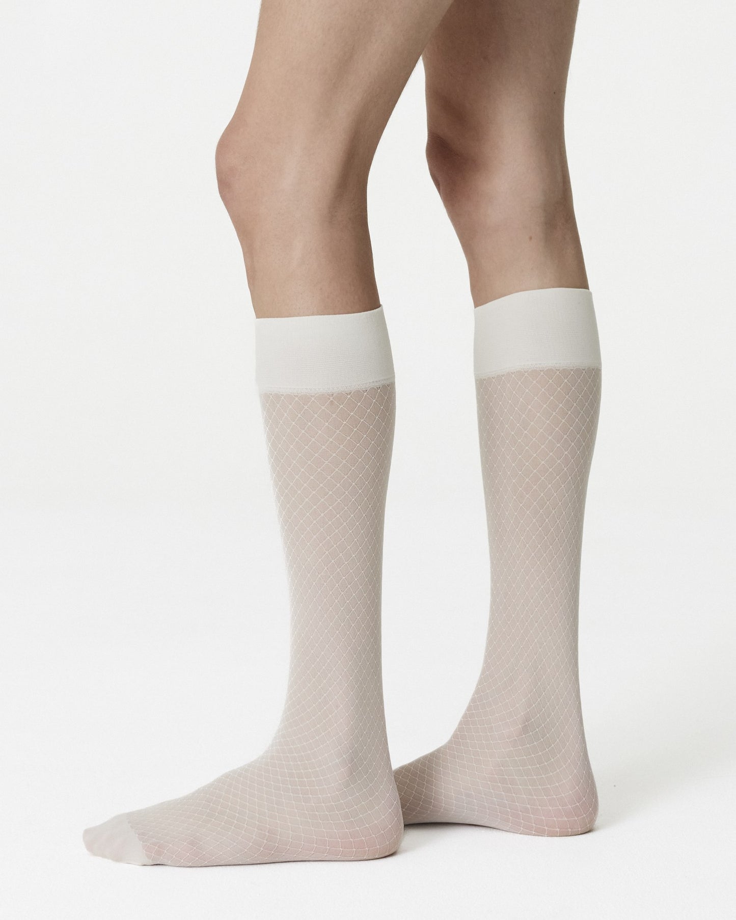 EDIT FAKE FISHNETJACQUARD KNEE-HIGHS