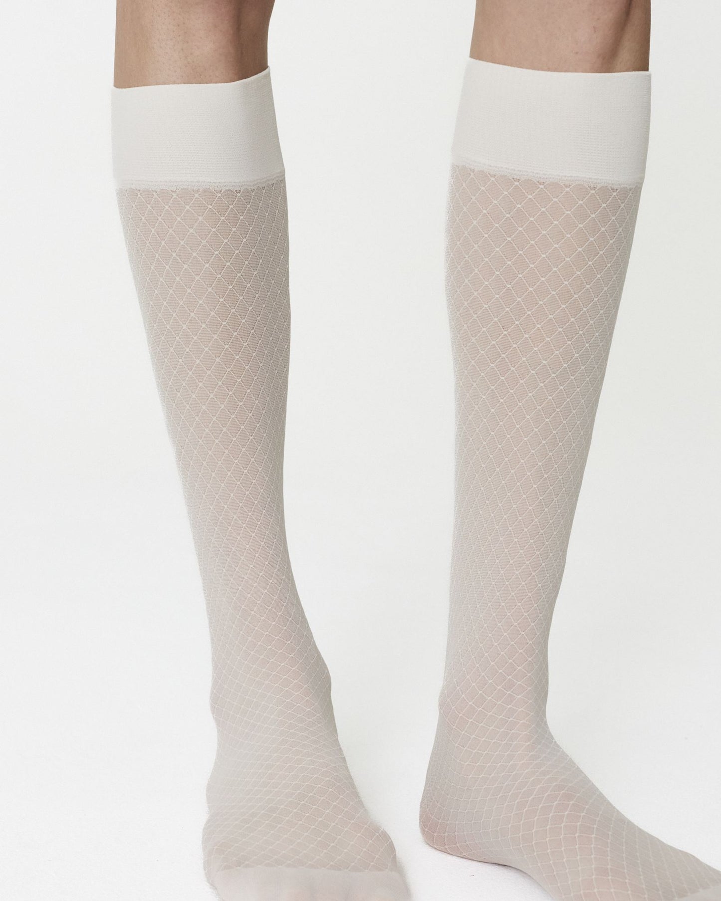 EDIT FAKE FISHNETJACQUARD KNEE-HIGHS