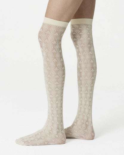 Dagny Pointelle Over The Knee – Halterlose Strümpfe von Swedish Stockings