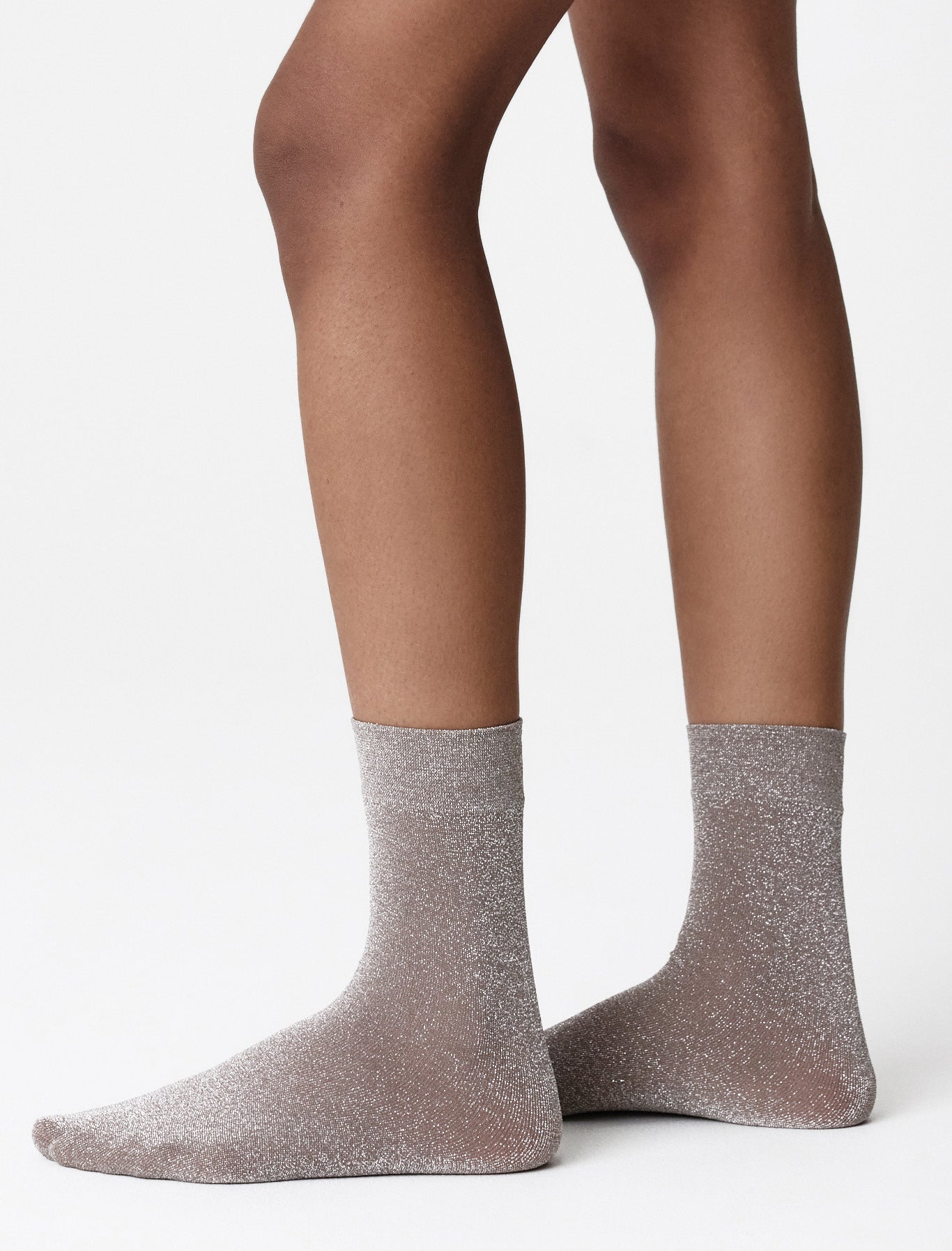 INES SHIMMERY SOCKS MAUVE