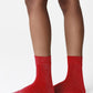 INES SHIMMERY SOCKS ROUGE