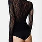 Nova Lace Longsleeve Top in Black – Oberteil von Swedish Stockings, Ansicht 2