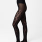 Magnolia Flocked Tights in Black – Strumpfhose von Swedish Stockings, Ansicht 2
