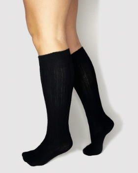 Bodil Chunky - Schwarz - Kniesocken