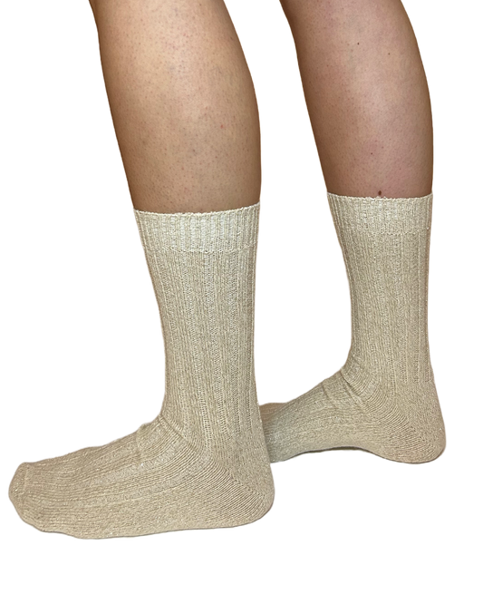 Bodil Chunky - Ivory/Gold Glitzer - Socken