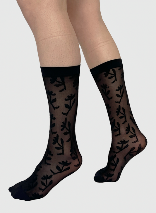 Flora Flower - black - Socken