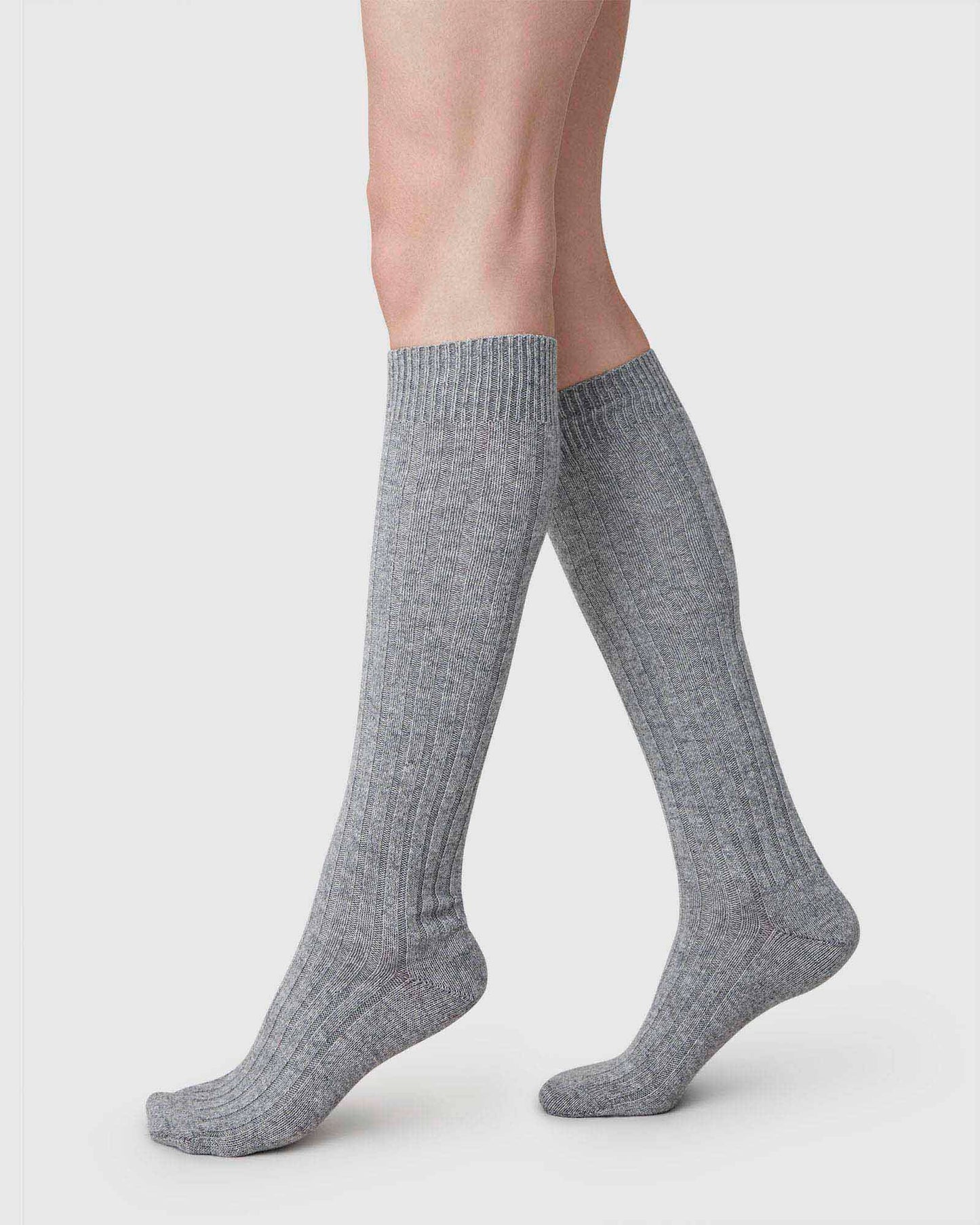 Bodil Chunky - Grau - Kniesocken