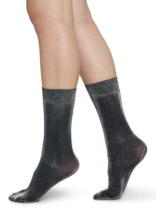 Ines Shimmery - Schwarz/Silber - Socken