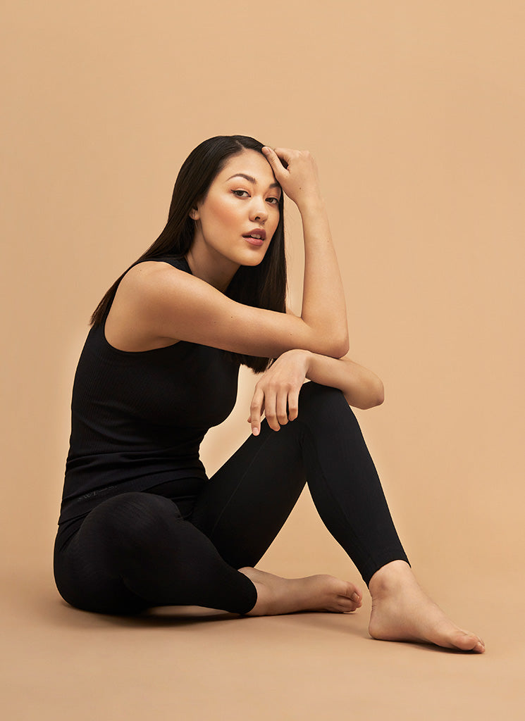 Tyra Rib - Schwarz - Leggings