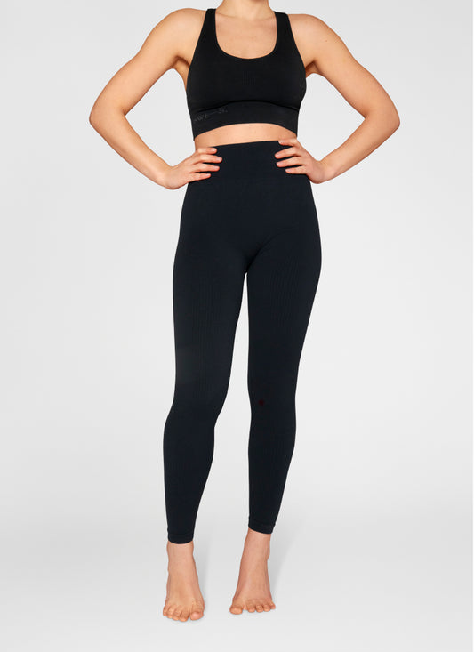 Tyra Rib - Schwarz - Leggings