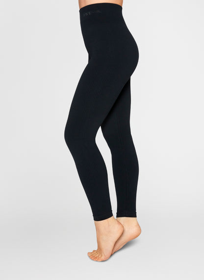 Tyra Rib - Schwarz - Leggings