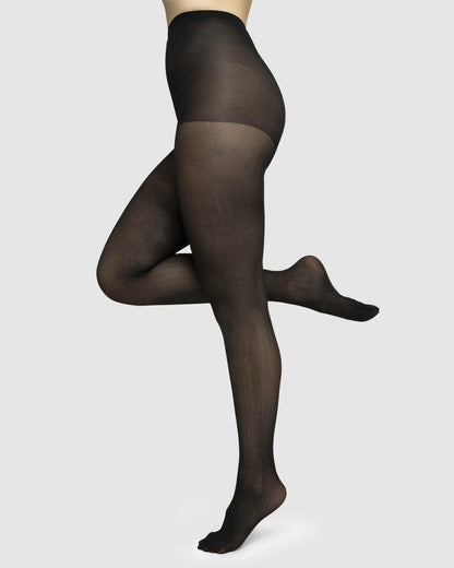 Swedish Stockings - Nina Fishbone 40 Denier - Strumpfhose - schwarz